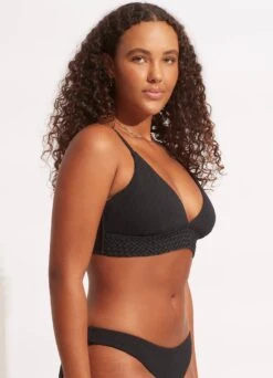 Willow Banded Bralette - Black 15 Willow Banded Bralette - Black -Outlet Seafolly Store 31326 924 Black 8