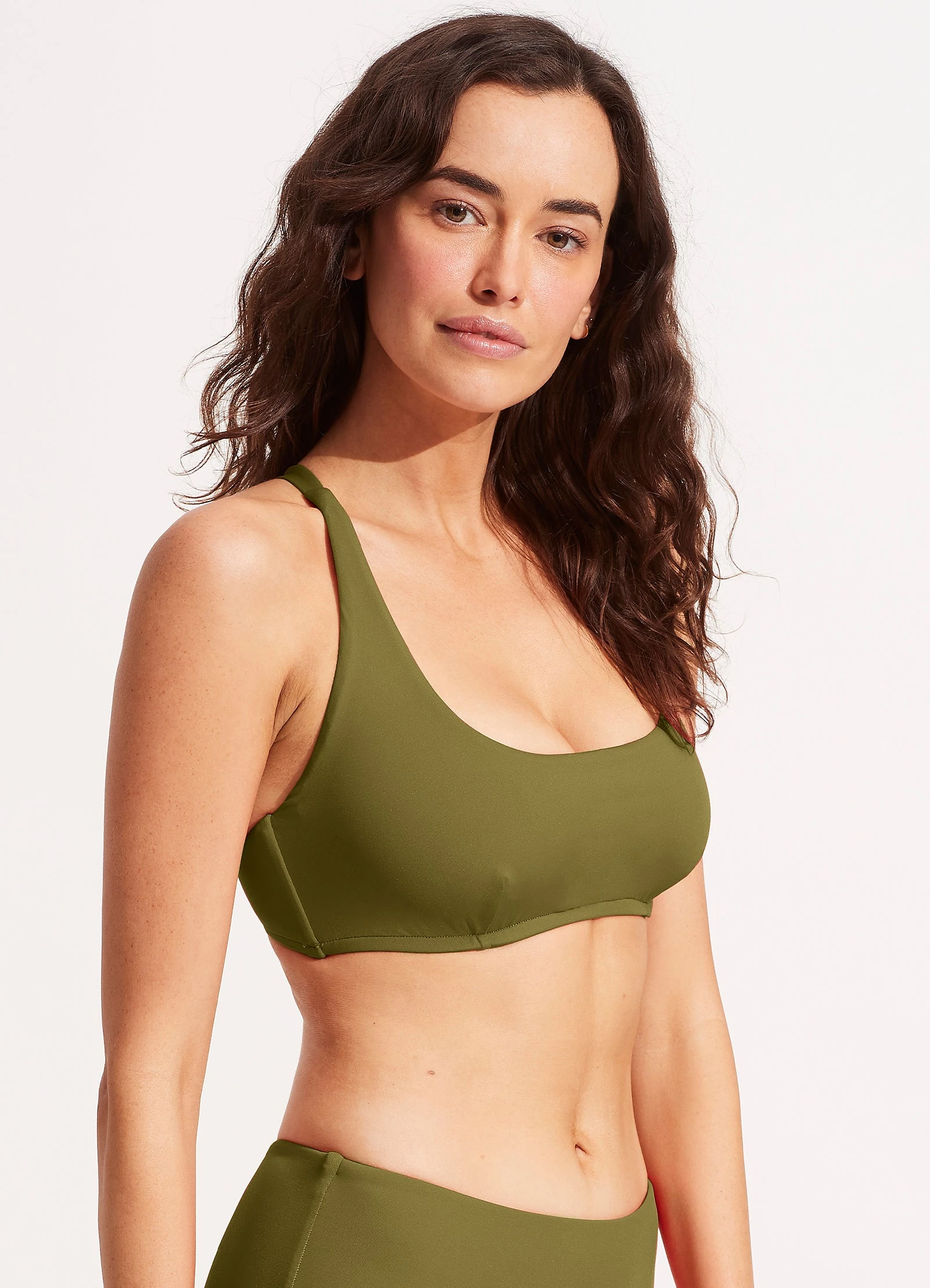 Seafolly Collective DD Scoop Neck Halter Top - Avocado 5 Seafolly Collective DD Scoop Neck Halter Top - Avocado - Image 3