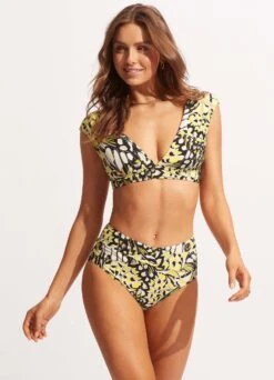 Take Flight Cap Sleeve Top - Wild Lime -Outlet Seafolly Store 31376 914 Wild 20Lime 4