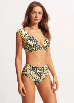 Take Flight Cap Sleeve Top - Wild Lime -Outlet Seafolly Store 31376 914 Wild 20Lime 5