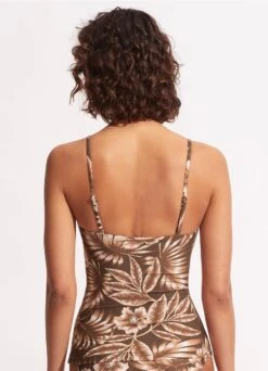 Island In The Sun Wrap Front Tankini Top - Tiramisu -Outlet Seafolly Store 31381 946 Tiramisu 4