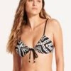 Zanzibar Drawstring Bralette - Black -Outlet Seafolly Store 31393 049 Black 4