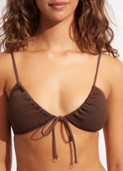 Sea Dive Drawstring Neck Bralette - Tiramisu -Outlet Seafolly Store 31393 861 Tiramisu 5