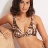 Island In The Sun Longline Tri - Tiramisu -Outlet Seafolly Store 31404 946 Tiramisu 1