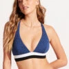 Slice Of Splice Triangle Bikini Top - Ultramarine -Outlet Seafolly Store 31407 990 Ultramarin 4