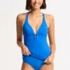 Seafolly Collective Trim Front Tankini Top - Azure -Outlet Seafolly Store 31455 942 Azure 3 17604d02 2f3c 468e ab7a f56a1a7a6f7c