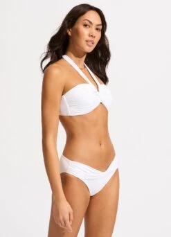 Seafolly Collective Halter Bandeau Bikini Top - White -Outlet Seafolly Store 33816 942 White 5