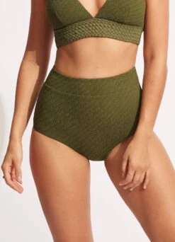 Willow High Waisted Pant - Avocado 11 Willow High Waisted Pant - Avocado -Outlet Seafolly Store 40558 924 Avocado 3