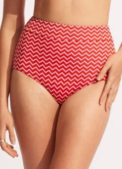 Sienna High Waisted Pant - Chilli Red -Outlet Seafolly Store 40558 976 Chilli 20Red 2
