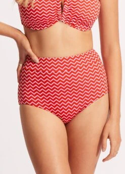 Sienna High Waisted Pant - Chilli Red -Outlet Seafolly Store 40558 976 Chilli 20Red 3