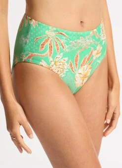 Eden High Waisted Bikini Bottom - Mint 12 Eden High Waisted Bikini Bottom - Mint -Outlet Seafolly Store 40646 070 Mint 7