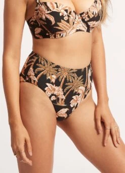 Castaway High Waisted Pant - Black 10 Castaway High Waisted Pant - Black -Outlet Seafolly Store 40646 980 Black 4