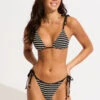Mesh Effect Tie Side Rio Bikini Bottom - Black -Outlet Seafolly Store 40651 102 Black 3