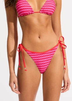Mesh Effect Tie Side Rio Bikini Bottom - Chilli Red -Outlet Seafolly Store 40651 102 Chilli 20Red 4