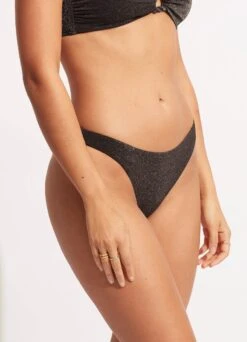 Poolside High Cut Rio - Sepia 11 Poolside High Cut Rio - Sepia -Outlet Seafolly Store 40682 959 Sepia 4