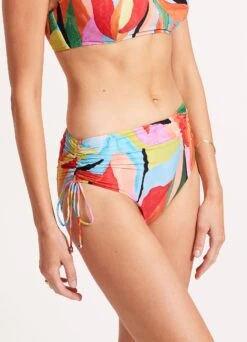 Tropfest Drawstring Hipster - Aquamarine -Outlet Seafolly Store 40694 978 Aquamarine 5