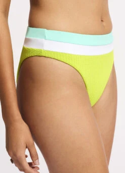 Slice Of Splice High Waisted Bikini Bottom - Lime Burst 11 Slice Of Splice High Waisted Bikini Bottom - Lime Burst -Outlet Seafolly Store 40697 990 LimeBurst 7