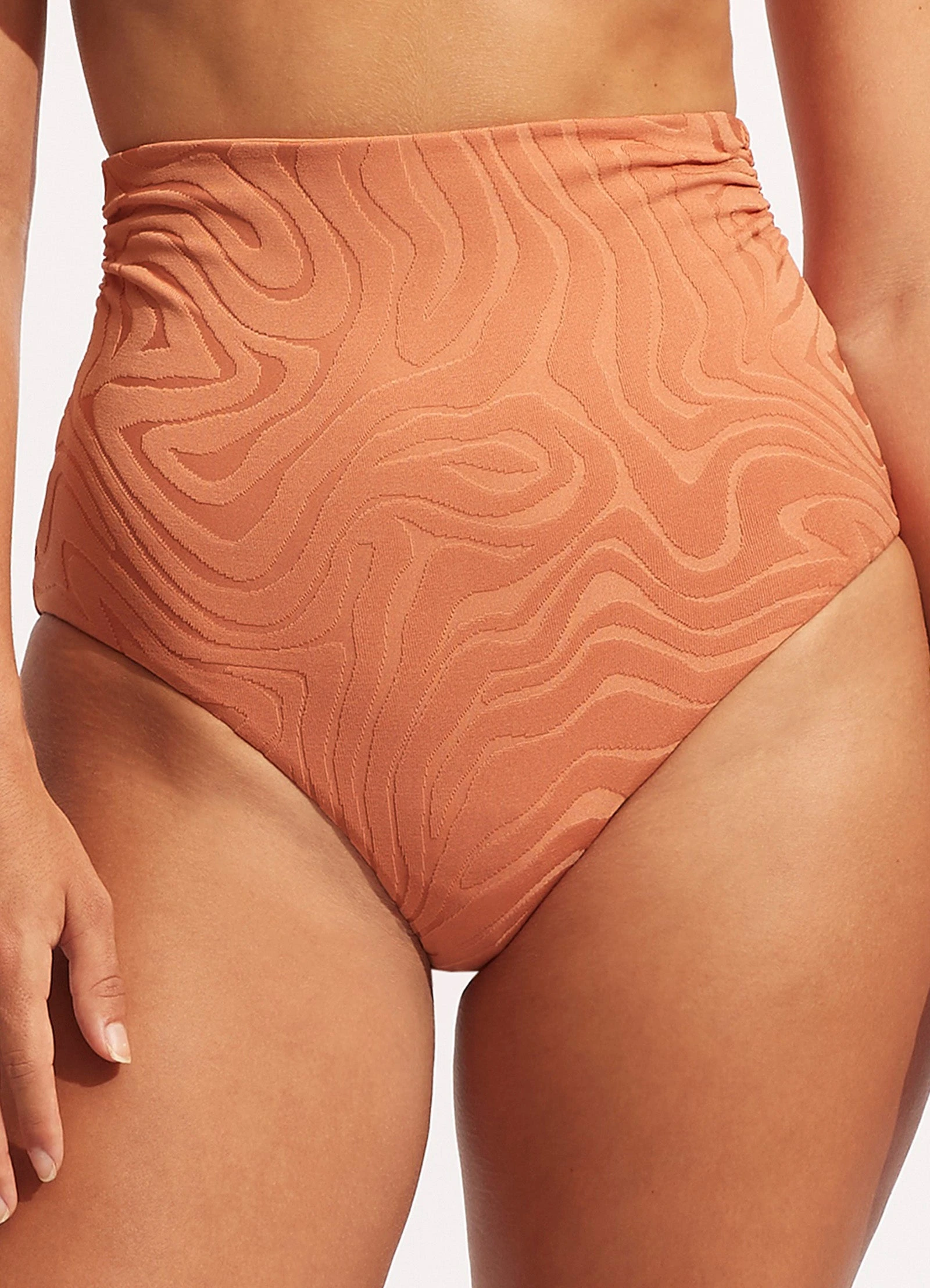 Second Wave High Waist Pant - Copper Tan 5 Second Wave High Waist Pant - Copper Tan - Image 3