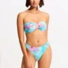 Under The Sea High Leg Bikini Bottom - Blue Mist -Outlet Seafolly Store 40726 061 Blue 20Mist 4