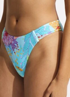 Under The Sea High Leg Bikini Bottom - Blue Mist -Outlet Seafolly Store 40726 061 Blue 20Mist 7