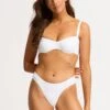 Seafolly Collective High Leg Ruched Side Bikini Bottom - White