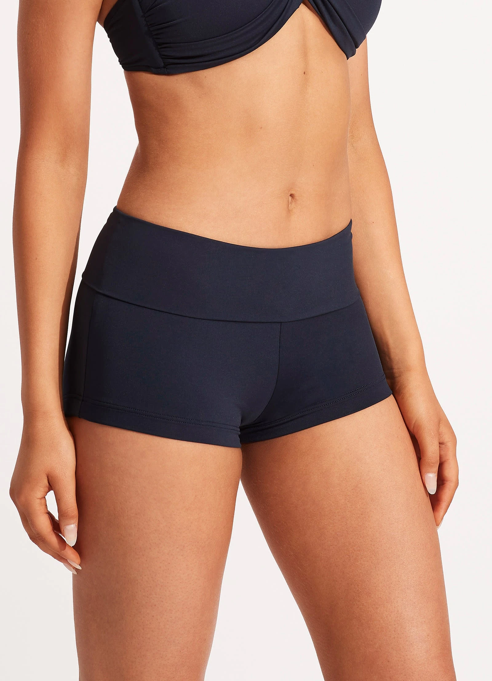 Seafolly Collective Roll Top Boyleg - True Navy 6 Seafolly Collective Roll Top Boyleg - True Navy - Image 4
