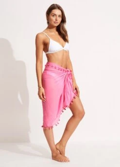 Cotton Gauze Sarong - Pink -Outlet Seafolly Store 52965 SG Pink 3