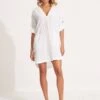 Essential Cover Up - White -Outlet Seafolly Store 54020 CU White 1