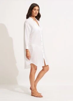 Longshore Cover Up - White -Outlet Seafolly Store 54526 CU White 3