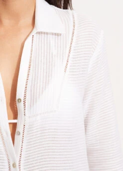 Longshore Cover Up - White -Outlet Seafolly Store 54526 CU White 5