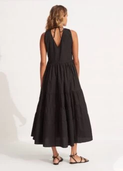 Cotton Poplin Maxi Dress - Black 10 Cotton Poplin Maxi Dress - Black -Outlet Seafolly Store 54608 DR Black 4