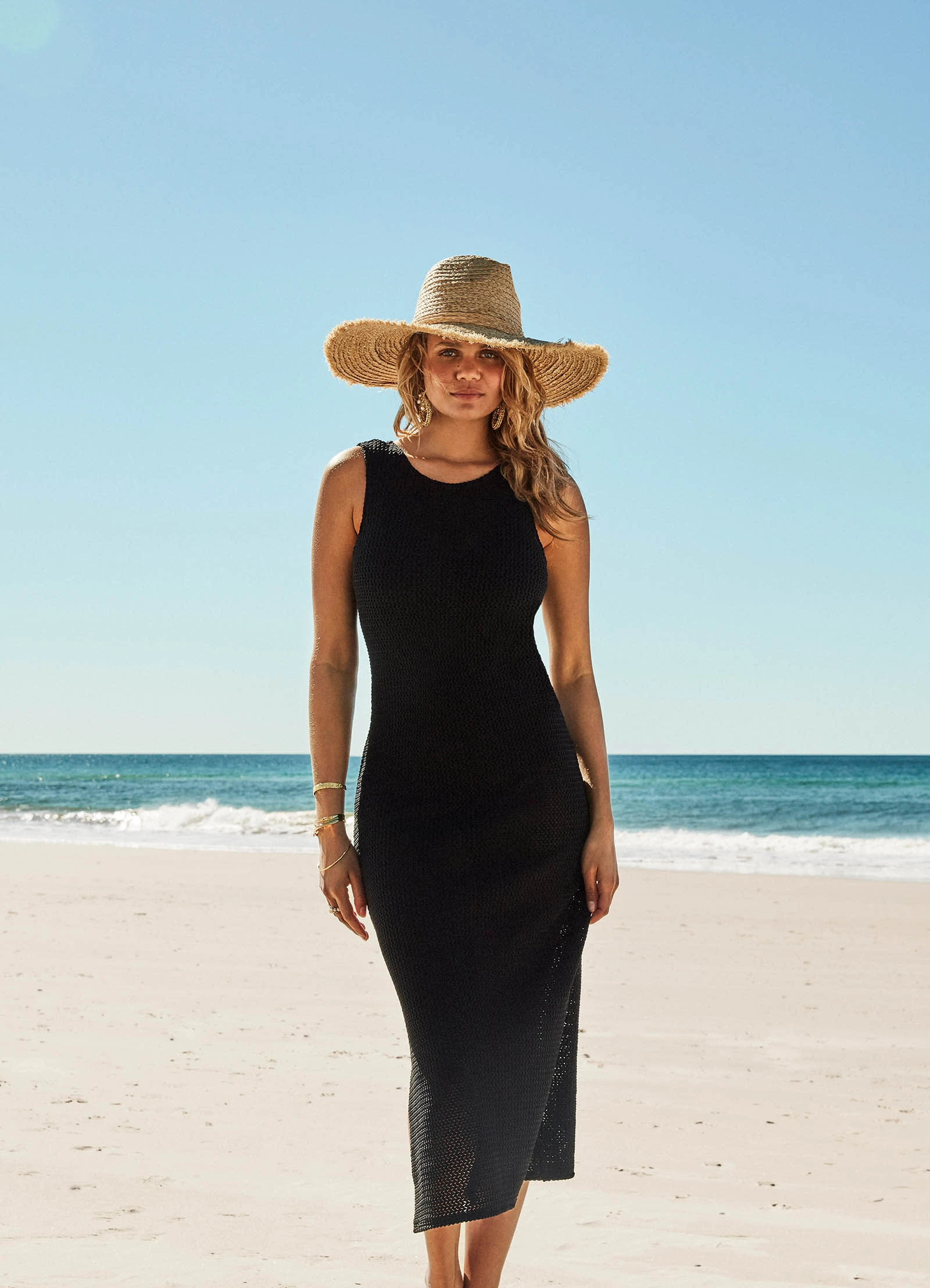 Dreamcatcher Crochet Cover Up Slip Dress - Black 3 Dreamcatcher Crochet Cover Up Slip Dress - Black