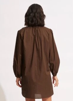 Palms Cover Up - Chocolate 14 Palms Cover Up - Chocolate -Outlet Seafolly Store 54689 CU Chocolate 6