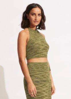 Daybreak Knit Top - Olive -Outlet Seafolly Store 54696 KN Olive 3
