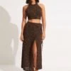 Daybreak Knit Skirt - Chocolate -Outlet Seafolly Store 54699 KN Chocolate 1