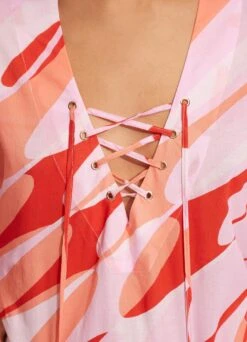 Poolside Maxi Cover Up - Chintz Pink -Outlet Seafolly Store 54724 CU ChintzPin 5