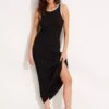 Coral Knit Dress - Black 2 Coral Knit Dress - Black -Outlet Seafolly Store 54763 KN Black 1