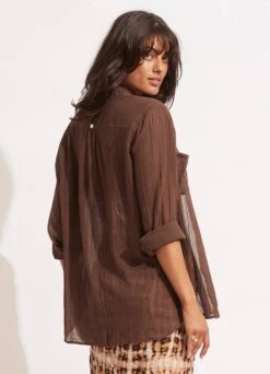 Breeze Beach Shirt - Tiramisu -Outlet Seafolly Store 54795 TO Tiramisu 4