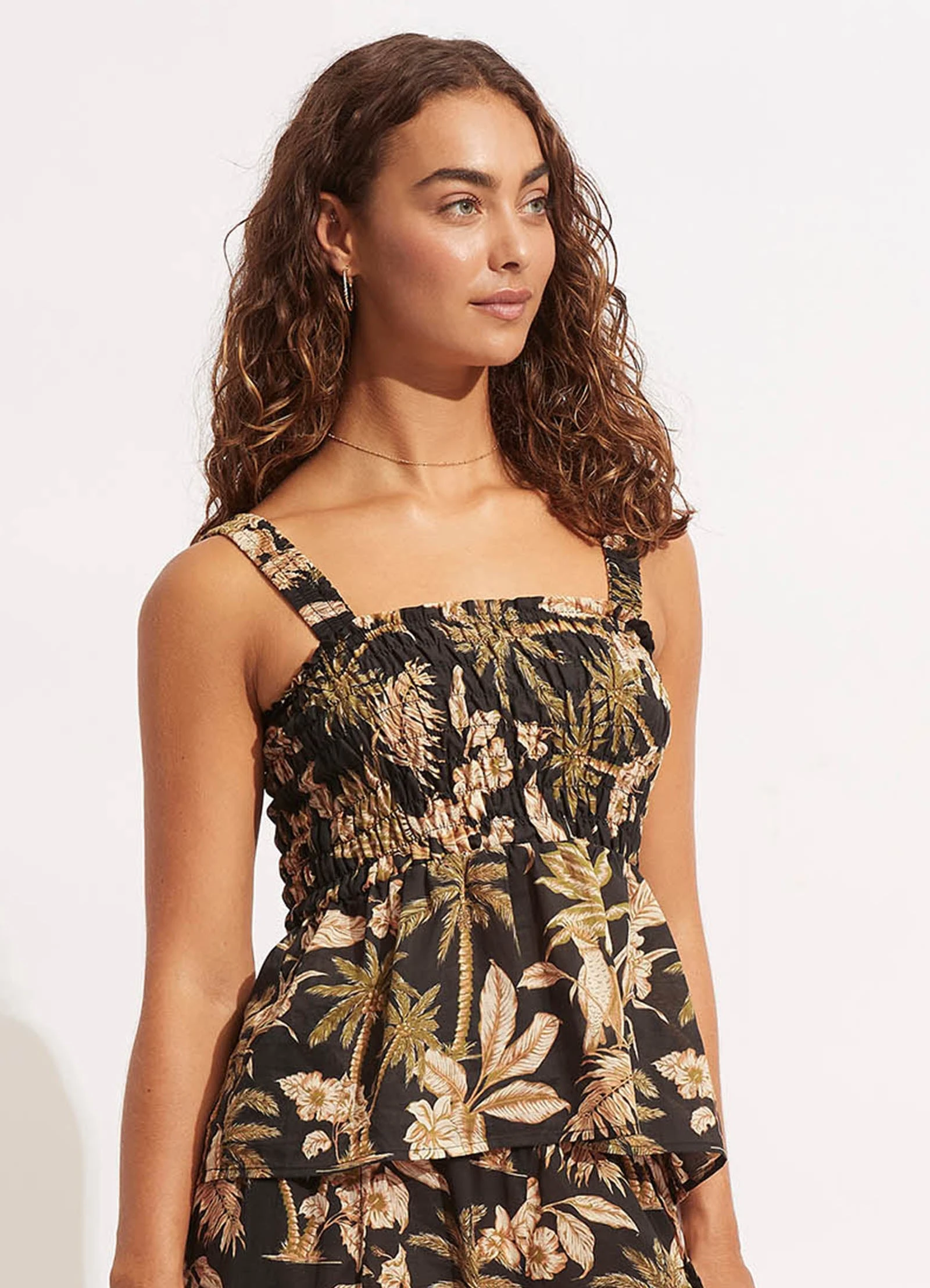 Castaway Shirring Top - Black 5 Castaway Shirring Top - Black - Image 3