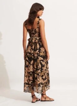 Castaway Shirring Dress - Black 12 Castaway Shirring Dress - Black -Outlet Seafolly Store 54798 DR Black 5