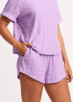 Capri Terry Short - Wild Rose 9 Capri Terry Short - Wild Rose -Outlet Seafolly Store 54839 SH WildRose 3
