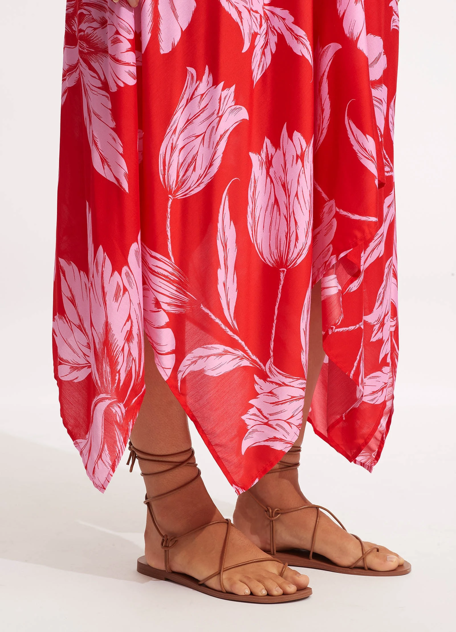 Fleur De Bloom Scarf Dress - Chilli 7 Fleur De Bloom Scarf Dress - Chilli - Image 5