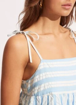 Cabana Mini Dress - Powder Blue 9 Cabana Mini Dress - Powder Blue -Outlet Seafolly Store 54861 DR PowderBlue 6