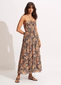 Take Flight Tiered Dress - Mandarin -Outlet Seafolly Store 54867 DR Mandarin 4