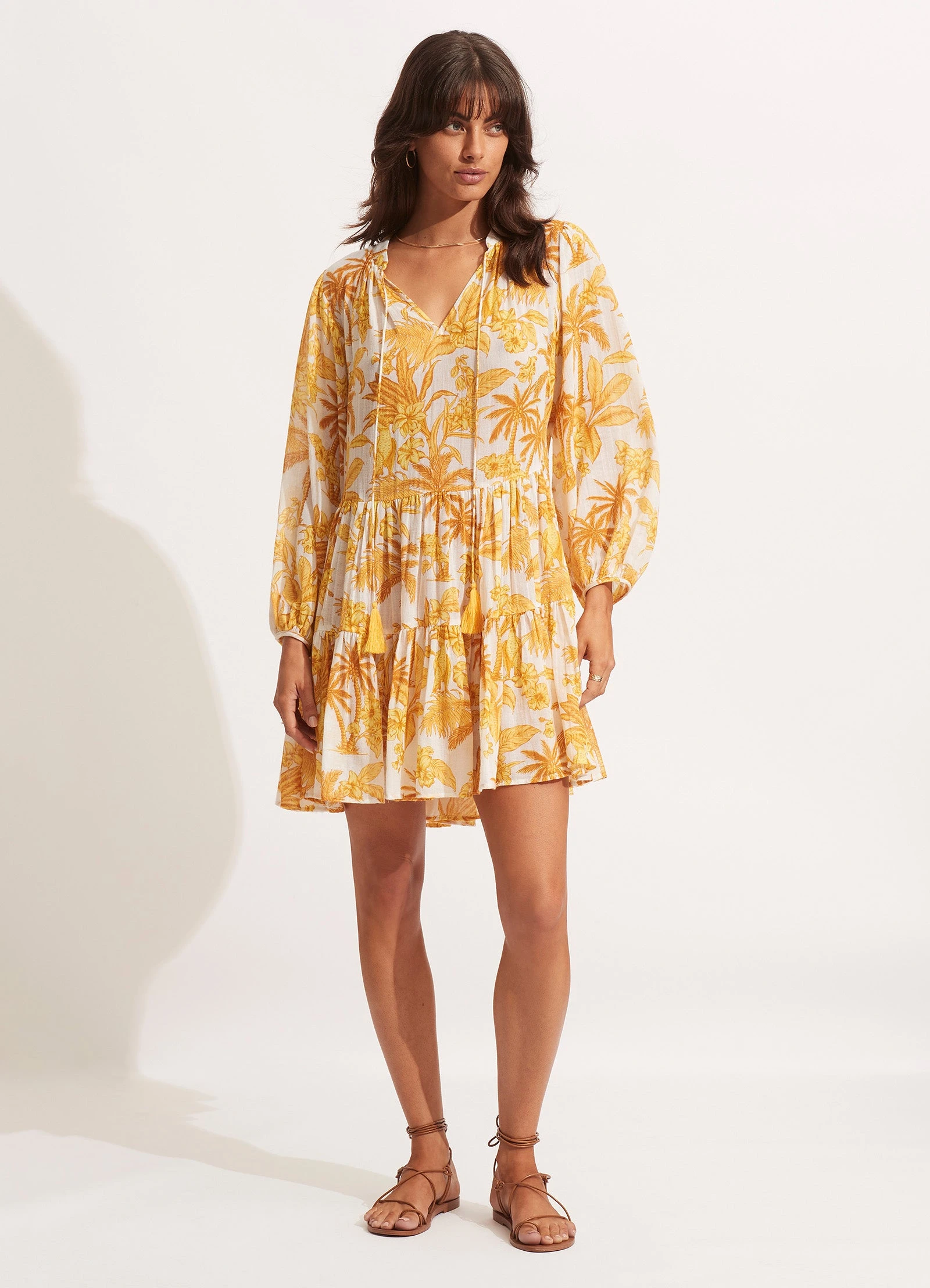 Castaway Tier Dress - Tuscan Sun 4 Castaway Tier Dress - Tuscan Sun - Image 2