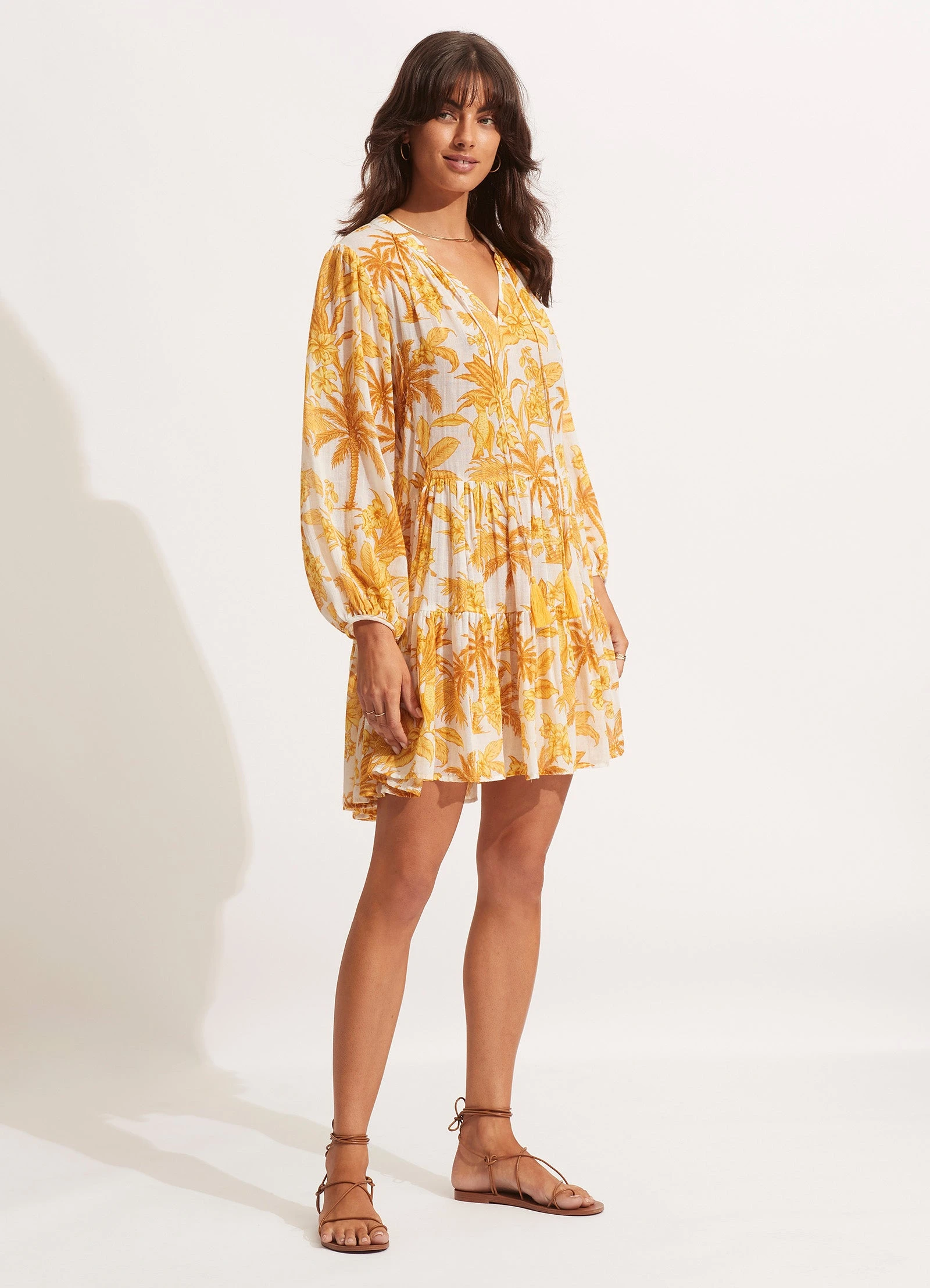 Castaway Tier Dress - Tuscan Sun 5 Castaway Tier Dress - Tuscan Sun - Image 3