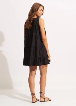 Sunbreak Poplin Dress - Black -Outlet Seafolly Store 54877 DR Black 5