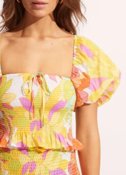 Palm Springs Shirring Top - Lime Light -Outlet Seafolly Store 54903 TO Limelight 7