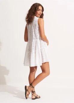 Embroidery Cover Up - White -Outlet Seafolly Store 54914 CU White 5