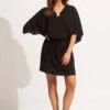 Gia Scallop Kaftan - Black -Outlet Seafolly Store 54918 KA Black 3